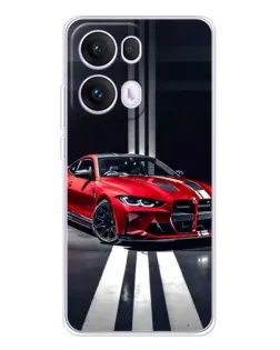 Чехол для OPPO Reno13 Pro с картинкой «Красная BMW на дороге» Чехол для OPPO Reno13 Pro с картинкой «Красная BMW на дороге»