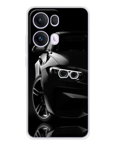 Чехол для OPPO Reno13 Pro с картинкой «Черная BMW — профиль» Чехол для OPPO Reno13 Pro с картинкой «Черная BMW — профиль»