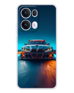 Чехол для OPPO Reno13 Pro с картинкой «BMW — огни неона» Чехол для OPPO Reno13 Pro с картинкой «BMW — огни неона»
