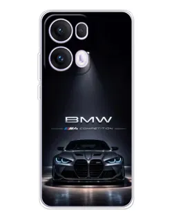 Чехол для OPPO Reno13 Pro с картинкой «BMW сквозь ночной город» Чехол для OPPO Reno13 Pro с картинкой «BMW сквозь ночной город»