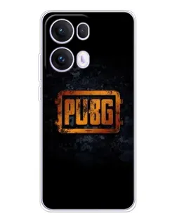 Чехол для OPPO Reno13 Pro с картинкой «PUBG — золотой логотип»