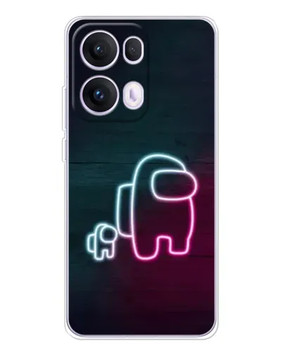 Чехол для OPPO Reno13 Pro с картинкой «Among Us неон-арт» Чехол для OPPO Reno13 Pro с картинкой «Among Us неон-арт»
