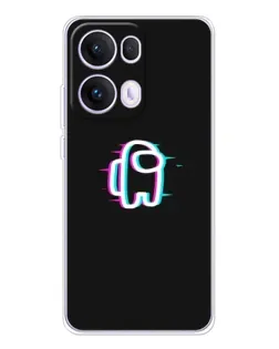 Чехол для OPPO Reno13 Pro с картинкой «Among Us неон» Чехол для OPPO Reno13 Pro с картинкой «Among Us неон»