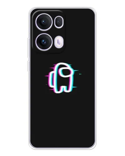 Чехол для OPPO Reno13 Pro с картинкой «Among Us неон» Чехол для OPPO Reno13 Pro с картинкой «Among Us неон»