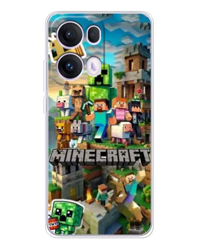 Чехол для OPPO Reno13 Pro с картинкой «Замок Minecraft»