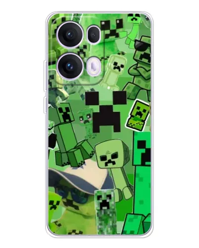 Чехол для OPPO Reno13 Pro с картинкой «Криперы Minecraft»