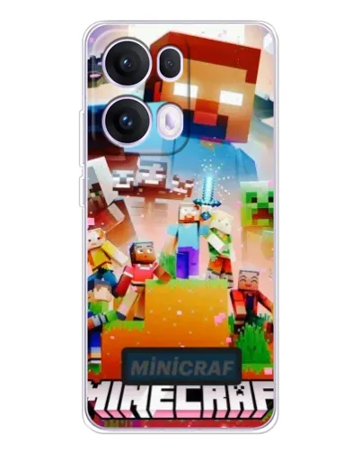 Чехол для OPPO Reno13 Pro с картинкой «Minecraft герои игры»