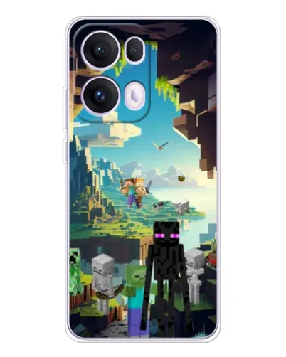 Чехол для OPPO Reno13 Pro с картинкой «Эндермен в лесу»