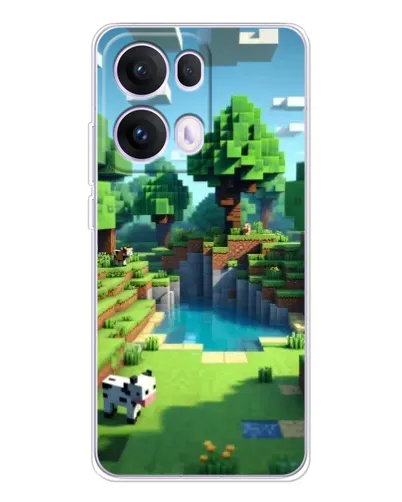 Чехол для OPPO Reno13 Pro с картинкой «Minecraft летний день»