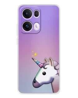Чехол для OPPO Reno13 Pro с картинкой «Единорог градиент»