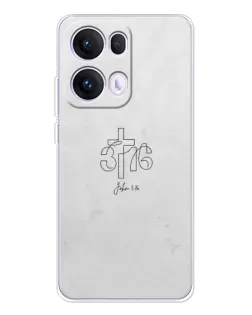 Чехол для OPPO Reno13 Pro с картинкой «Иоанна 3:16 Крест»