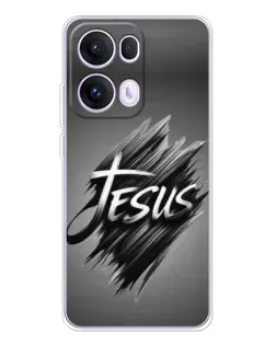 Чехол для OPPO Reno13 Pro с картинкой «Надпись Jesus Graffiti»