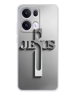 Чехол для OPPO Reno13 Pro с картинкой «Металлический крест Jesus» Чехол для OPPO Reno13 Pro с картинкой «Металлический крест Jesus»