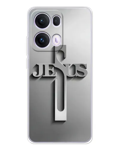 Чехол для OPPO Reno13 Pro с картинкой «Металлический крест Jesus» Чехол для OPPO Reno13 Pro с картинкой «Металлический крест Jesus»