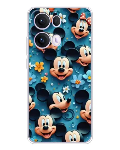 Чехол для OPPO Reno13 Pro с картинкой «Паттерн Микки и Минни» Чехол для OPPO Reno13 Pro с картинкой «Паттерн Микки и Минни»