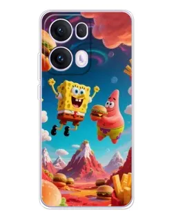 Чехол для OPPO Reno13 Pro с картинкой «Космический фастфуд»