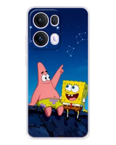 Чехол для OPPO Reno13 Pro с картинкой «Губка Боб и Патрик ночью» Чехол для OPPO Reno13 Pro с картинкой «Губка Боб и Патрик ночью»