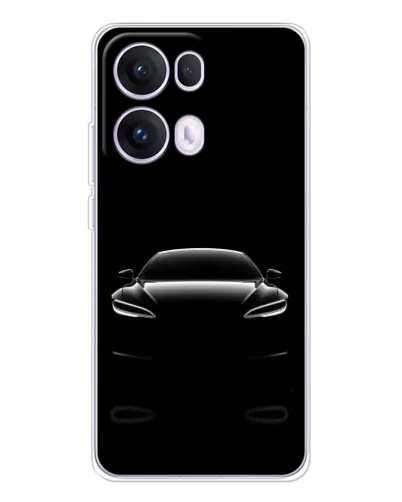 Чехол для OPPO Reno13 Pro с картинкой «Силуэт Tesla Night» Чехол для OPPO Reno13 Pro с картинкой «Силуэт Tesla Night»