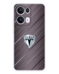 Чехол для OPPO Reno13 Pro с картинкой «Металлическая текстура Tesla» Чехол для OPPO Reno13 Pro с картинкой «Металлическая текстура Tesla»