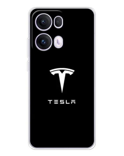 Чехол для OPPO Reno13 Pro с картинкой «Tesla White Logo» Чехол для OPPO Reno13 Pro с картинкой «Tesla White Logo»