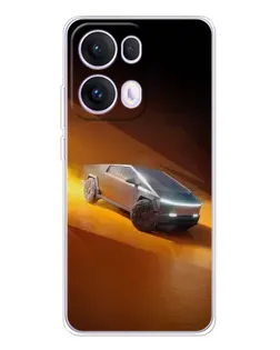 Чехол для OPPO Reno13 Pro с картинкой «Cybertruck в пустыне» Чехол для OPPO Reno13 Pro с картинкой «Cybertruck в пустыне»