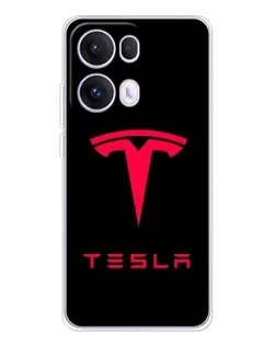 Чехол для OPPO Reno13 Pro с картинкой «Tesla Red Logo» Чехол для OPPO Reno13 Pro с картинкой «Tesla Red Logo»