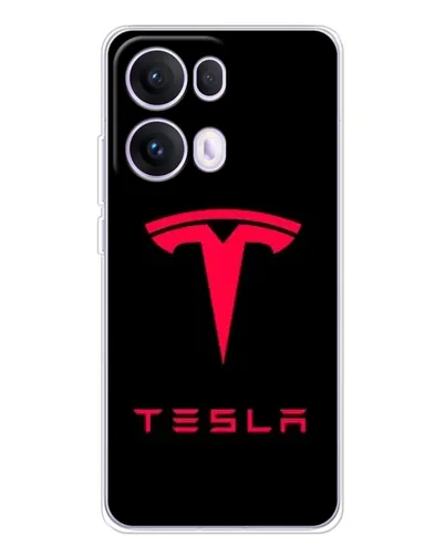 Чехол для OPPO Reno13 Pro с картинкой «Tesla Red Logo» Чехол для OPPO Reno13 Pro с картинкой «Tesla Red Logo»