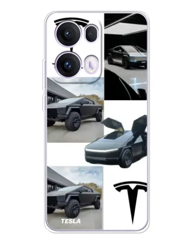 Чехол для OPPO Reno13 Pro с картинкой «Коллаж Cybertruck Tesla» Чехол для OPPO Reno13 Pro с картинкой «Коллаж Cybertruck Tesla»
