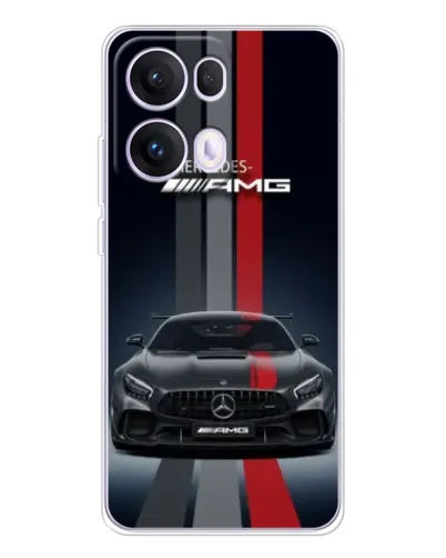 Чехол для OPPO Reno13 Pro с картинкой «Mercedes — белый карбон»