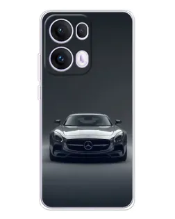 Чехол для OPPO Reno13 Pro с картинкой «Mercedes на черном»