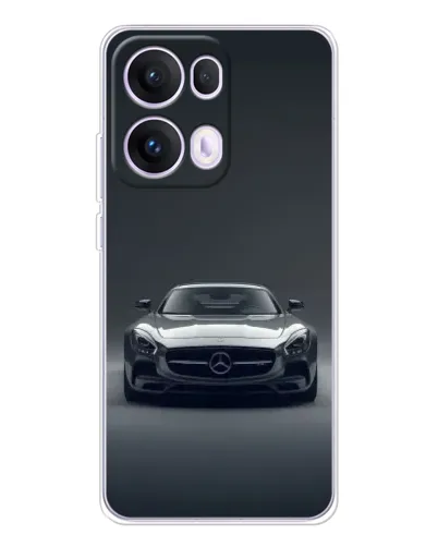 Чехол для OPPO Reno13 Pro с картинкой «Mercedes на черном»