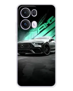 Чехол для OPPO Reno13 Pro с картинкой «Темный Mercedes AMG»