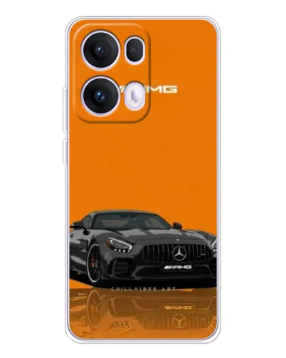 Чехол для OPPO Reno13 Pro с картинкой «Оранжевый Mercedes AMG»