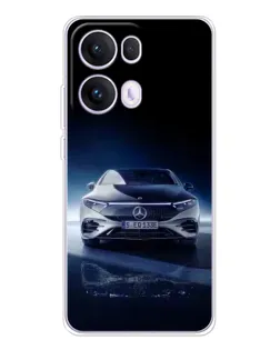 Чехол для OPPO Reno13 Pro с картинкой «Ночной Mercedes EQ»