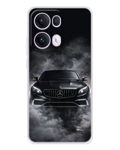 Чехол для OPPO Reno13 Pro с картинкой «Mercedes в дыму»