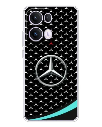 Чехол для OPPO Reno13 Pro с картинкой «Mercedes — бирюзовый акцент»