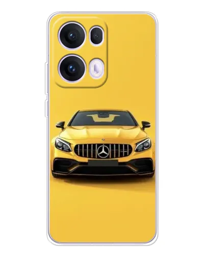 Чехол для OPPO Reno13 Pro с картинкой «Желтый Mercedes GT»