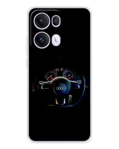 Чехол для OPPO Reno13 Pro с картинкой «Салон Audi — руль»