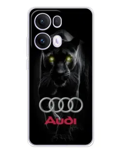 Чехол для OPPO Reno13 Pro с картинкой «Пантера и Audi»