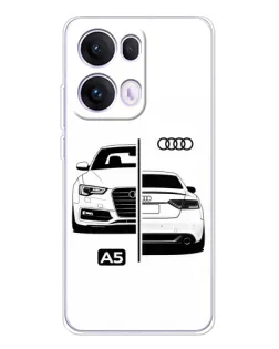 Чехол для OPPO Reno13 Pro с картинкой «Audi — контрастный дизайн»