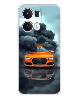 Чехол для OPPO Reno13 Pro с картинкой «Audi в облаках дыма»