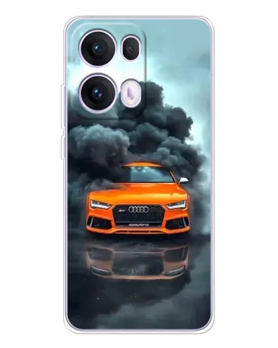Чехол для OPPO Reno13 Pro с картинкой «Audi в облаках дыма»