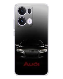 Чехол для OPPO Reno13 Pro с картинкой «Audi — градиентный контур»