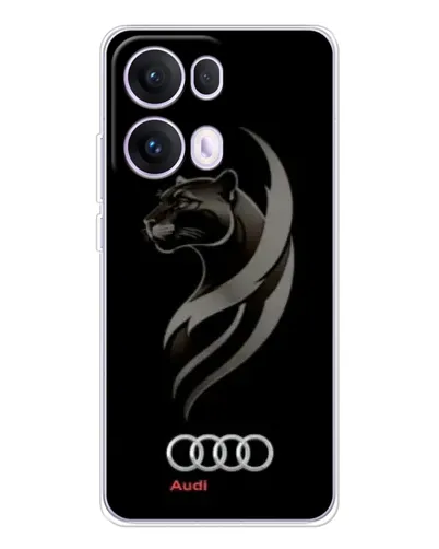Чехол для OPPO Reno13 Pro с картинкой «Графика — пантера и Audi»
