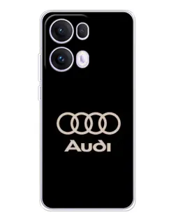 Чехол для OPPO Reno13 Pro с картинкой «Audi — золотой логотип»