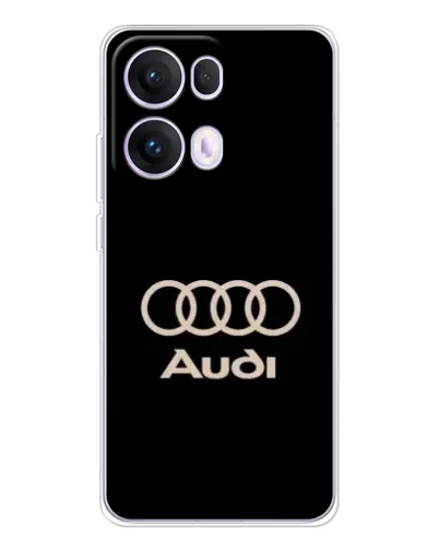 Чехол для OPPO Reno13 Pro с картинкой «Audi — золотой логотип»