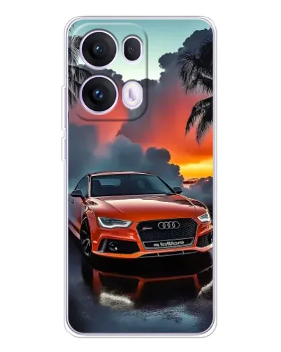 Чехол для OPPO Reno13 Pro с картинкой «Audi — закат»