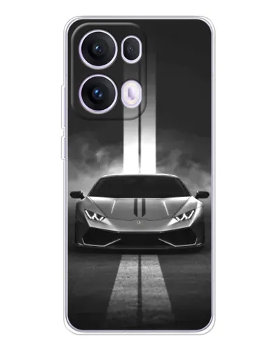 Чехол для OPPO Reno13 Pro с картинкой «Lamborghini симметрия дорог»