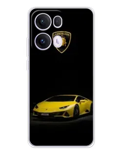 Чехол для OPPO Reno13 Pro с картинкой «Lamborghini желтый акцент»