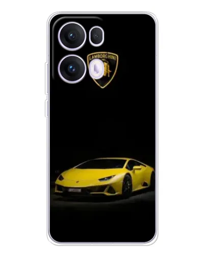 Чехол для OPPO Reno13 Pro с картинкой «Lamborghini желтый акцент»
